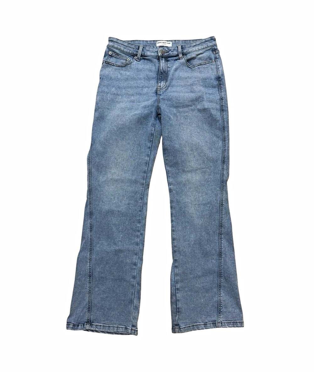 Marc New York Women’s Blue Denim Jeans Solid Regular Fit Size 10 Cotton Blend